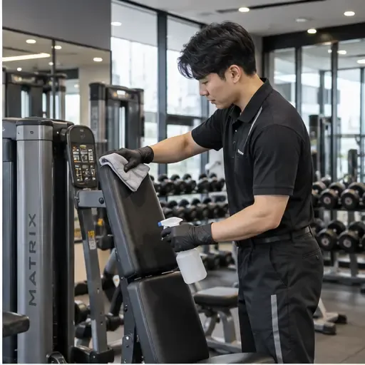 관악구 헬스장청소 운동기구와 손잡이 접촉면을 위생적으로