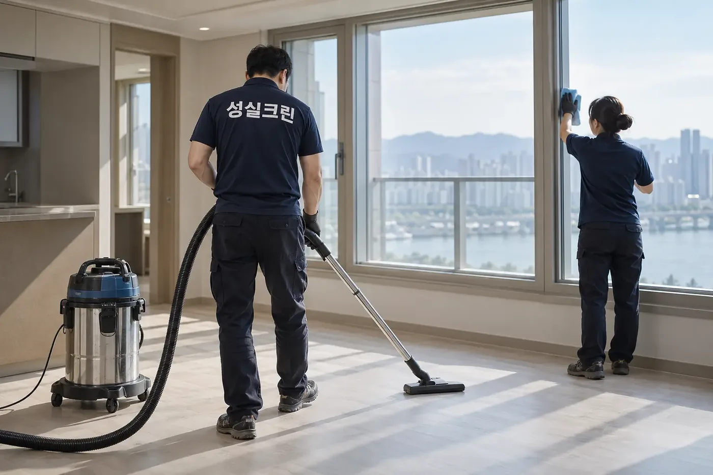 성실크린 부산 준공청소 현장