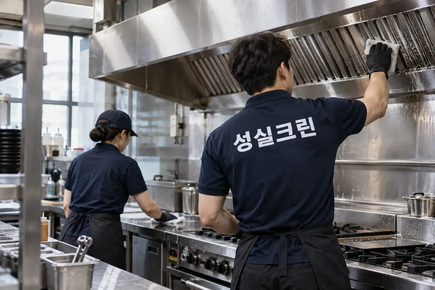 성실크린 대구 식당청소 현장