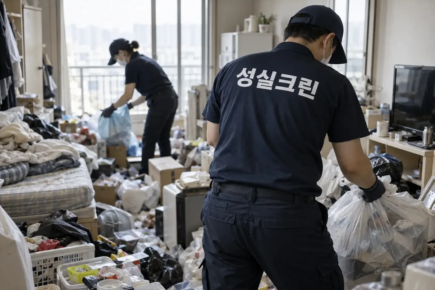 성실크린 부산 쓰레기집청소·유품정리·고독사정리 현장