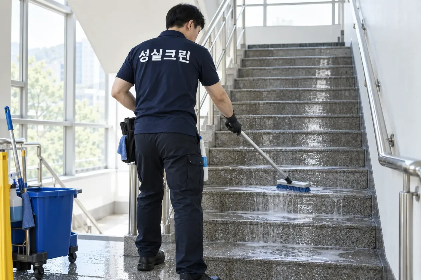 성실크린 종로구 계단청소 현장