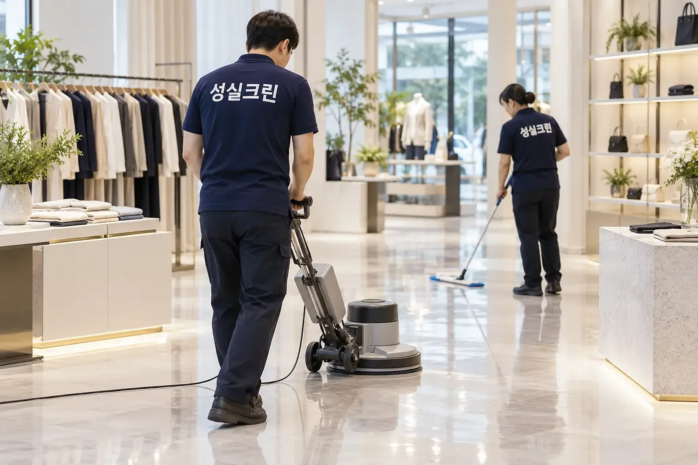 성실크린 도봉구 매장청소 현장