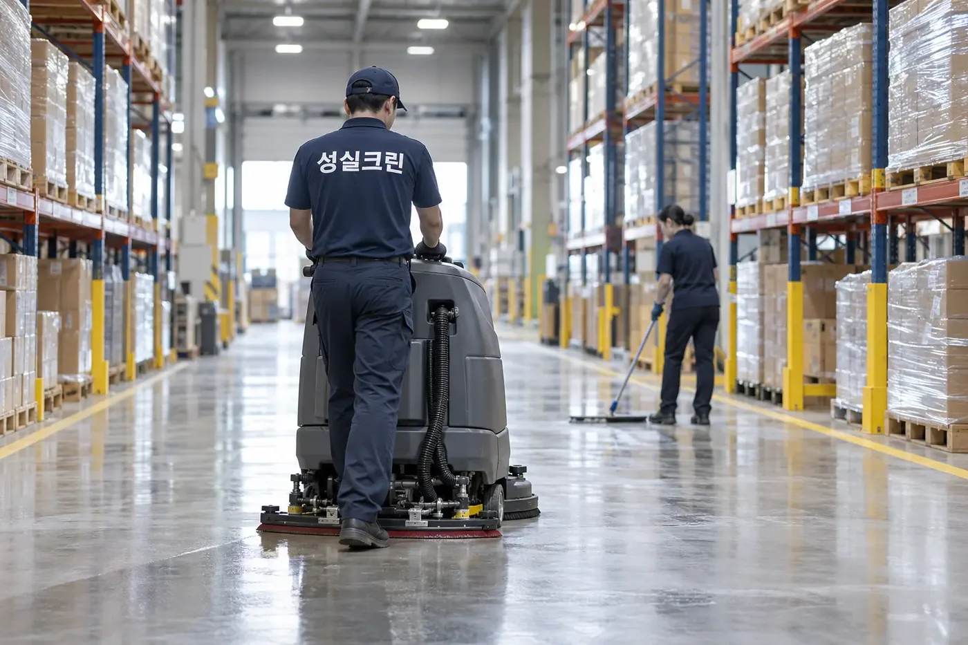 성실크린 대구 물류창고청소 현장
